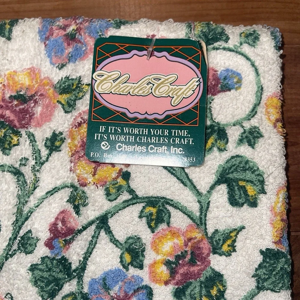 Lot Of 2 NEW Charles Craft Kitchen Hand Towel for Counted Cross Stitch Pansies